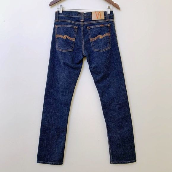Nudie Slim Cut Dark Wash Jeans - Picture 5 of 7